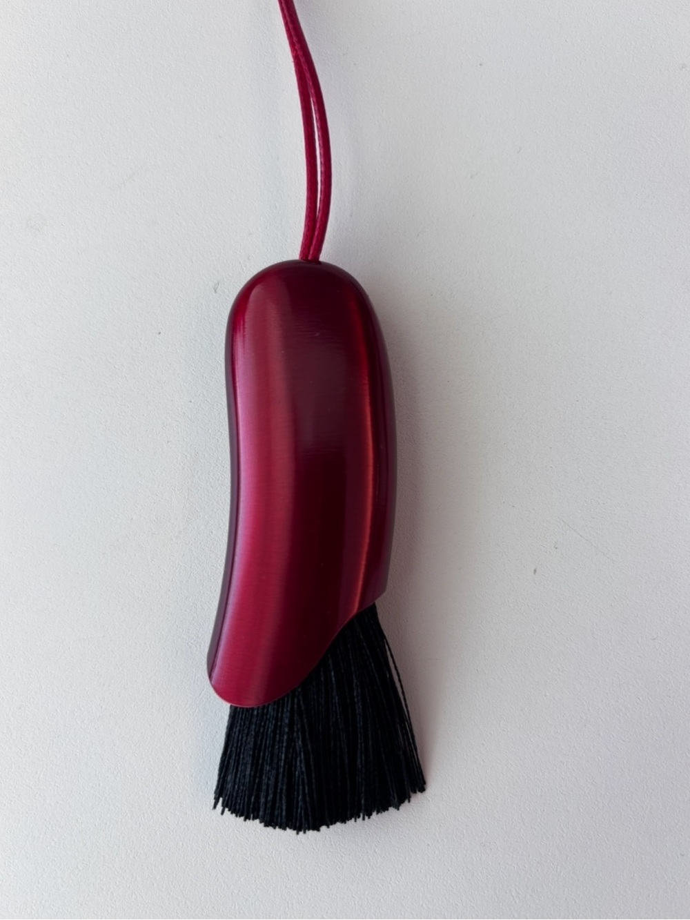 Personal Red Brush Necklace Black Tassel